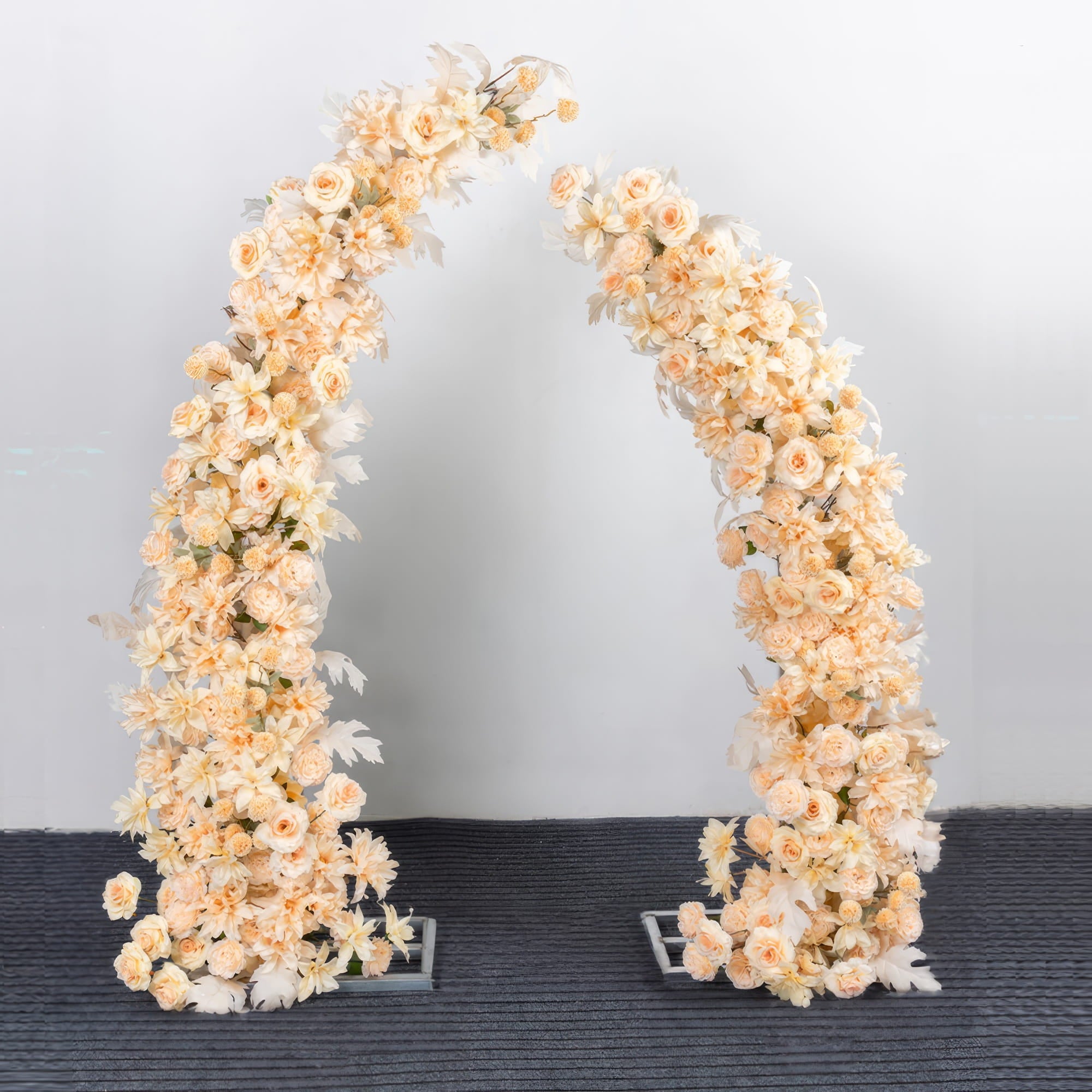 Floral Moon Archway Series - Elegant Pink, Vibrant Red, and Playful Fuchsia Artificial Flower Archways for Weddings &amp; Celebrations