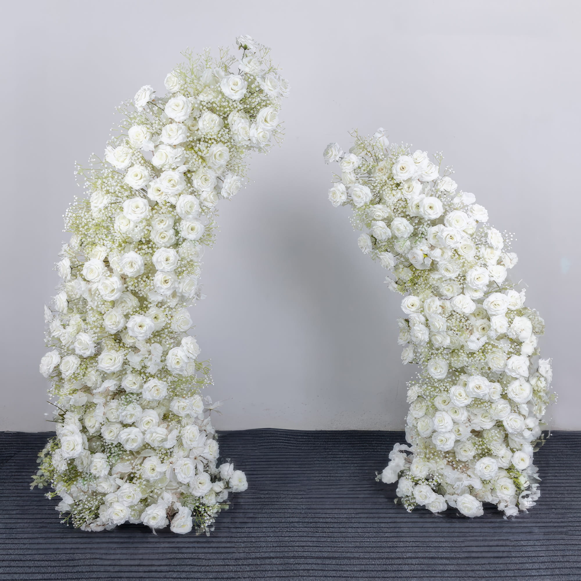 Floral Moon Archway Series - Elegant Peach, Lush Green, and Charming Lavender Artificial Flower Archways for Weddings &amp; Celebrations