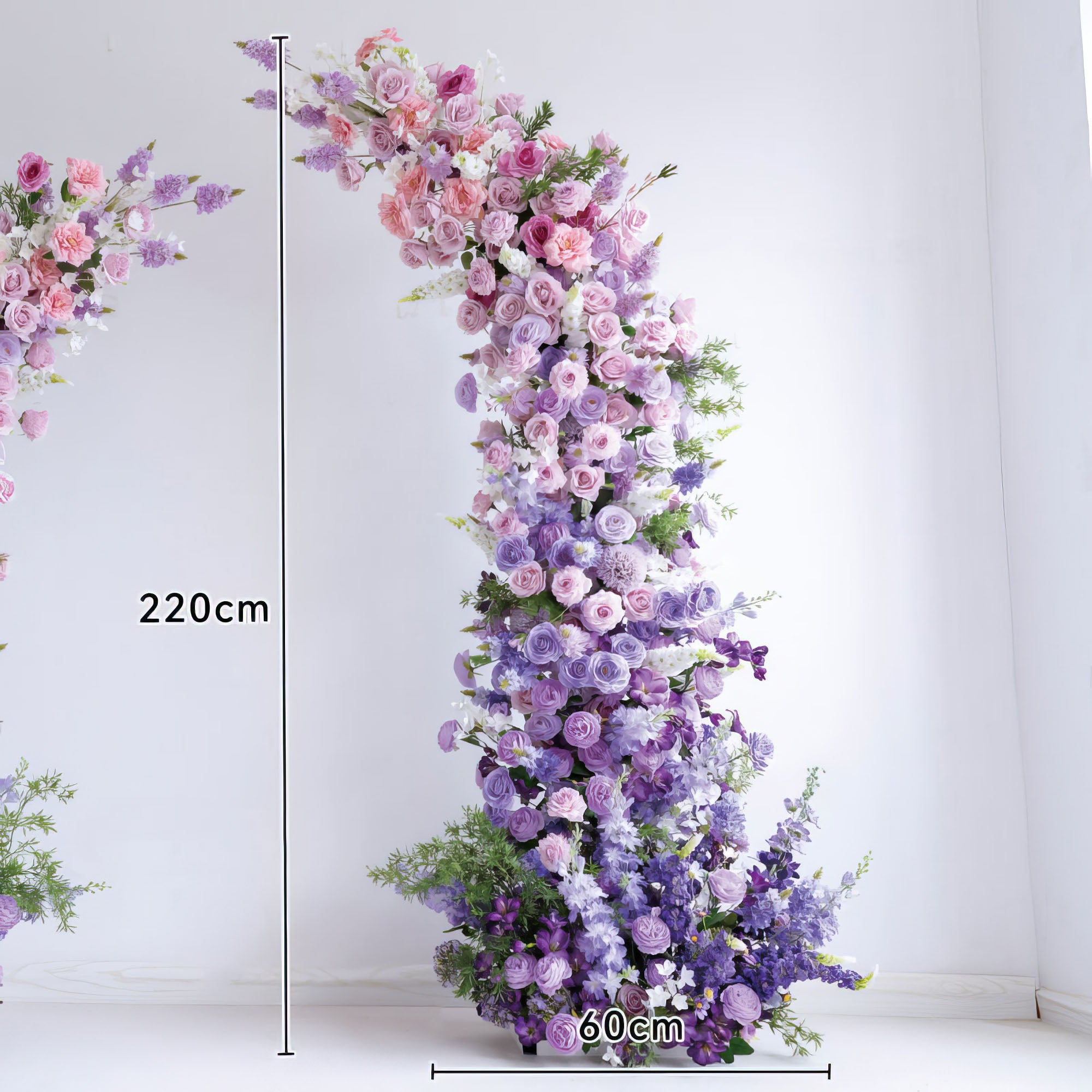 7x8 ft Stunning Purple Floral Archway - Wedding &amp; Party Backdrop Decorations | Floral Display for Romantic Events and Celebrations