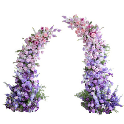 7x8 ft Stunning Purple Floral Archway - Wedding &amp; Party Backdrop Decorations | Floral Display for Romantic Events and Celebrations