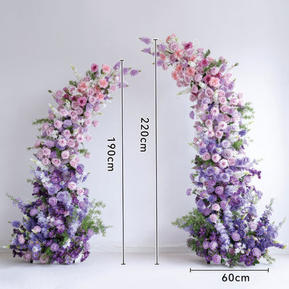 7x8 ft Stunning Purple Floral Archway - Wedding &amp; Party Backdrop Decorations | Floral Display for Romantic Events and Celebrations