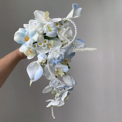 Luxurious Artificial Cascading Flower Arrangements - Silk Floral Decor for Weddings, Events, and Home - Custom Colors and Styles Available - Perfect for Elegant Bridal Bouquets and Centerpieces - Maintenance-Free and Long-Lasting