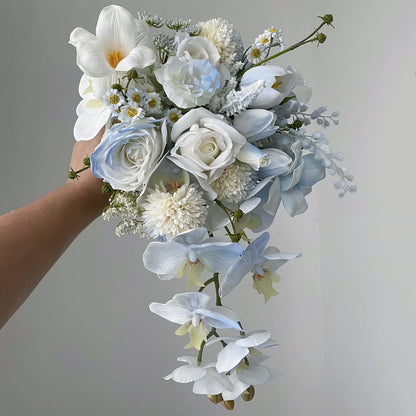 Luxurious Artificial Cascading Flower Arrangements - Silk Floral Decor for Weddings, Events, and Home - Custom Colors and Styles Available - Perfect for Elegant Bridal Bouquets and Centerpieces - Maintenance-Free and Long-Lasting