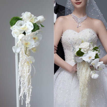 Luxurious Artificial Cascading Flower Arrangements - Silk Floral Decor for Weddings, Events, and Home - Custom Colors and Styles Available - Perfect for Elegant Bridal Bouquets and Centerpieces - Maintenance-Free and Long-Lasting