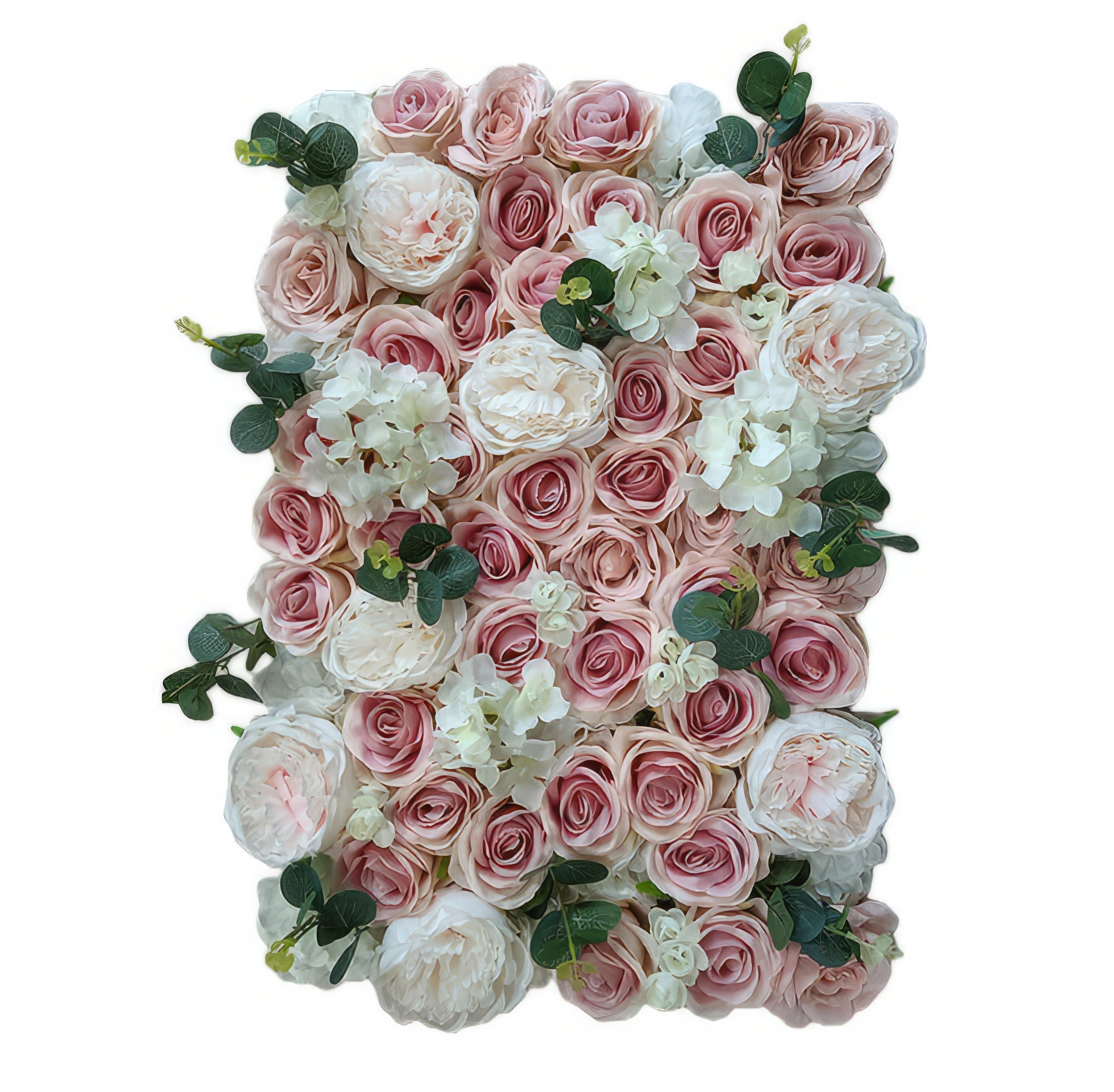 Elegant Roll Up Fabric Flower Wall with 3D Magenta &amp; Pink Artificial Flowers - Ideal for Forest-themed Weddings, Events, and Home Decor-VF-158