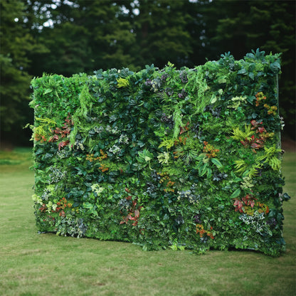 Transform your space with a 12x8 ft artificial flower wall. Perfect for weddings and events, this lush green backdrop adds elegance and style. Easy to install, durable, and maintenance-free for stunning visuals.