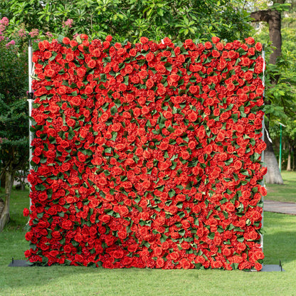 Valar Flowers Roll Up Fabric Artificial Flower Wall Wedding Backdrop, Floral Party Decor, Event Photography-VF-105