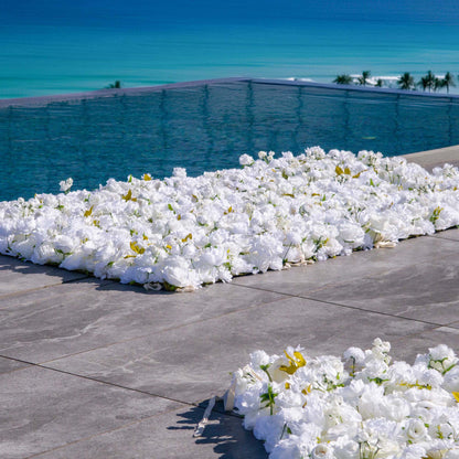 Valar Flores Roll Up Tecido Flor Artificial Parede Wedding Backdrop, Decoração Floral Festa, Evento Fotografia-VF-342