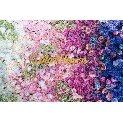 Valar Flowers Roll Up Fabric Artificial Flower Wall Wedding Backdrop, Floral Party Decor, Event Photography-VF-340