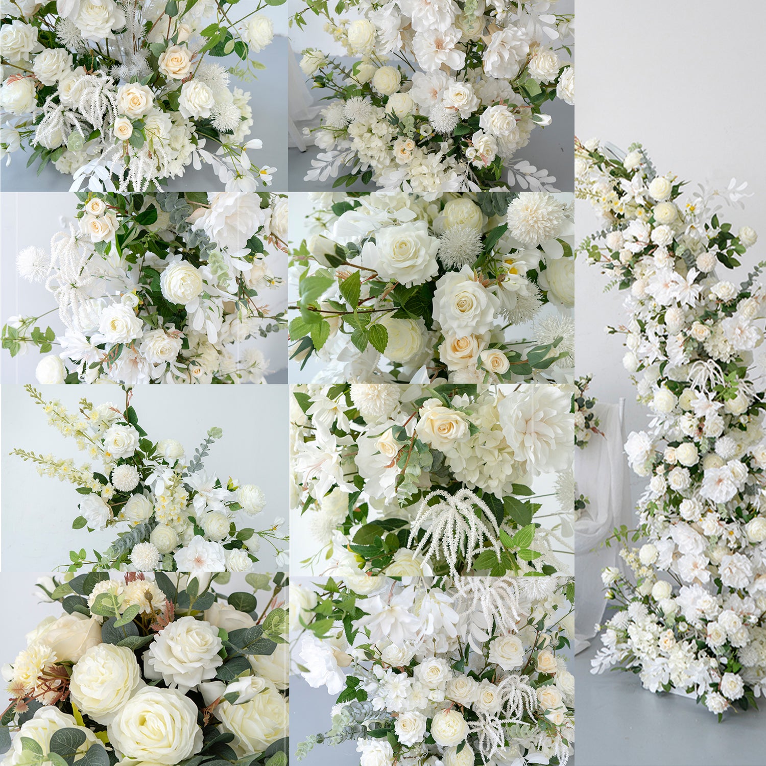 6*7 ft Elegant Artificial Flower Archway - Wedding &amp; Party Backdrop Decorations | Floral Display for Boho/ Rustic Events and Ceremonies