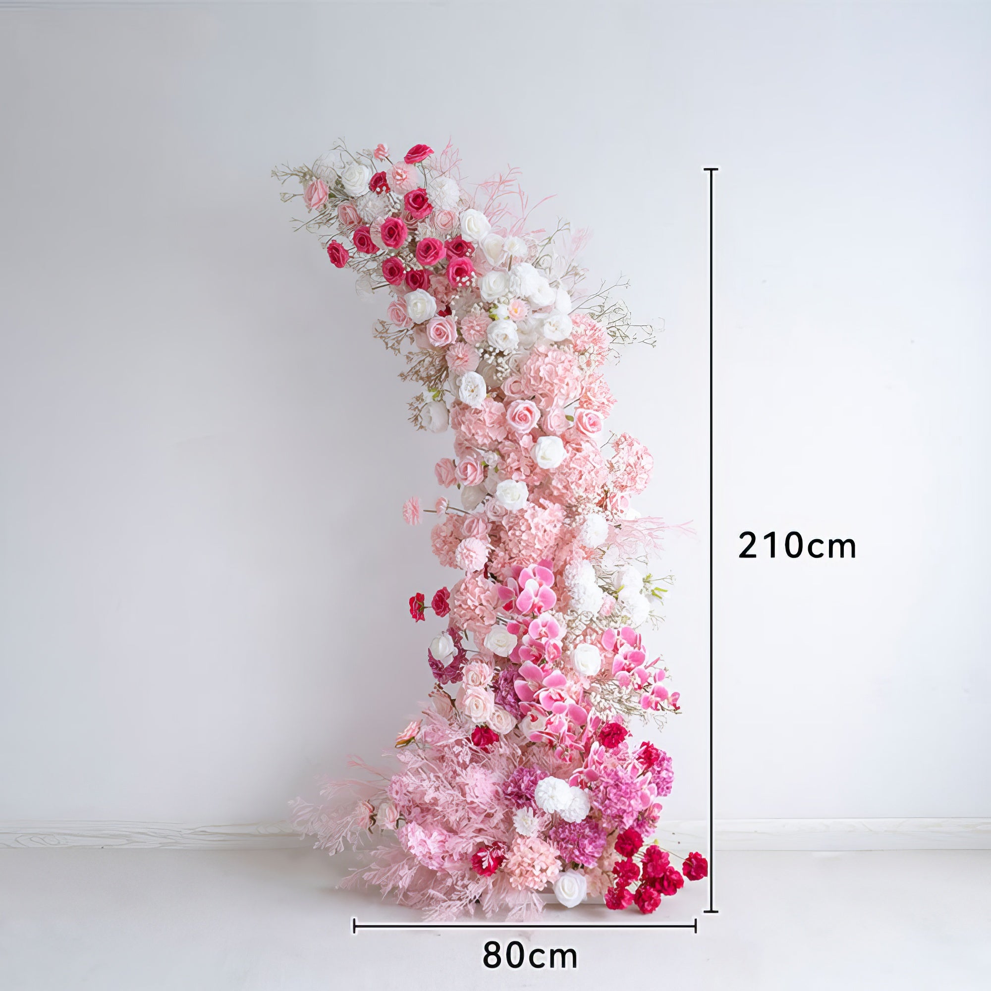 7 ft Romantic Pink Floral Archway - Wedding &amp; Party Backdrop Decorations | Floral Display for Lush Engagements and Celebrations